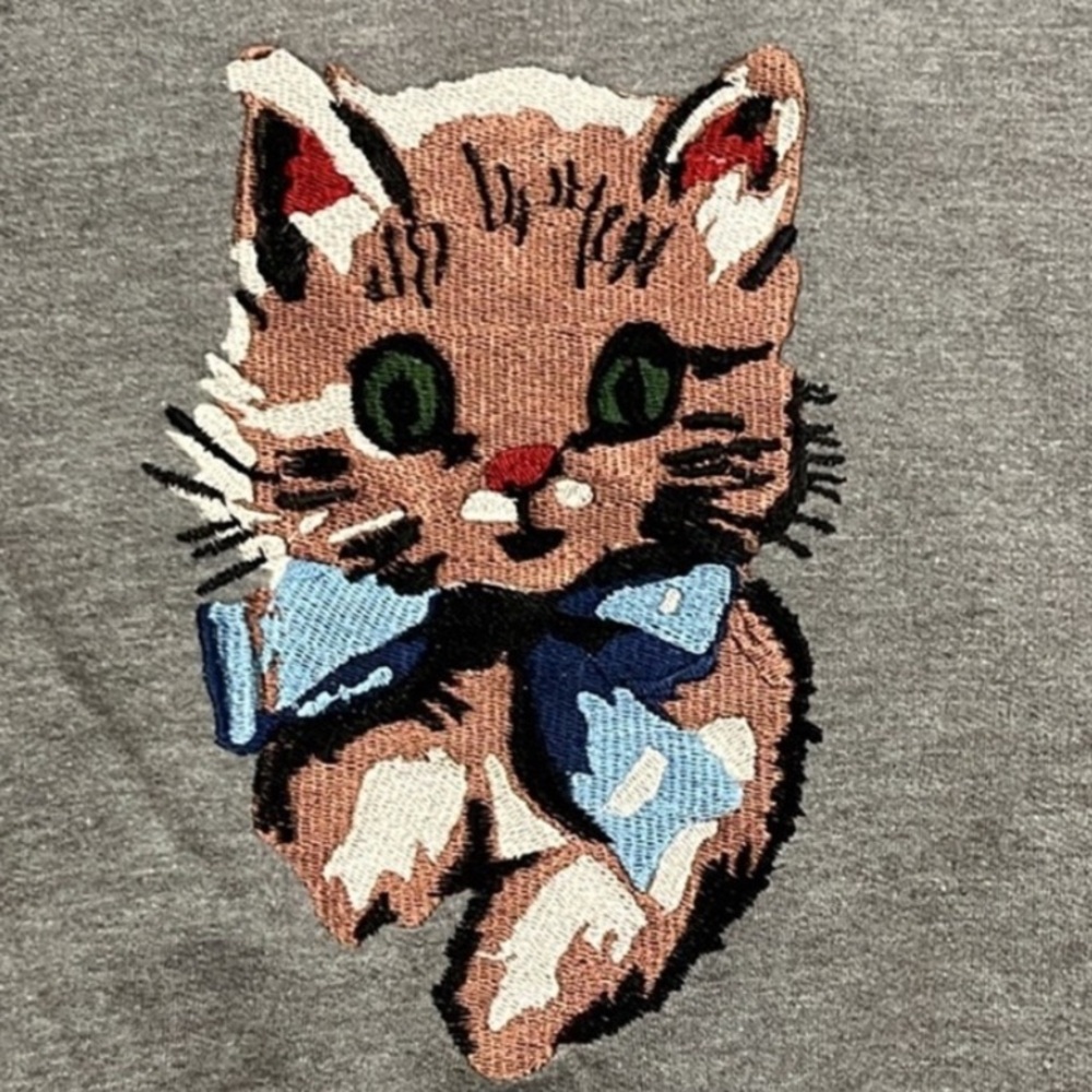 NWT Kitschy Kitty Embroidered Sweatshirt Size Small - Picture 7 of 15